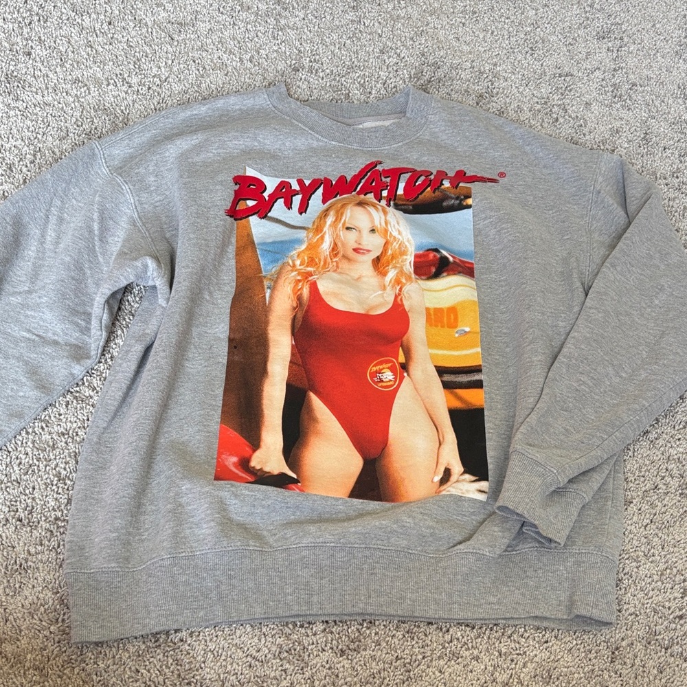 Urban Outfitters Gray Baywatch Crewneck Sweater